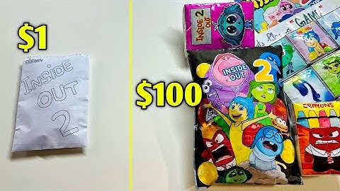 🌈 Paper Diy 🌈 INSIDE OUT 2 Blind Bag Unboxing 💅 ASMR Paper | How to Make a Blind Bag 💄 Paper Craft