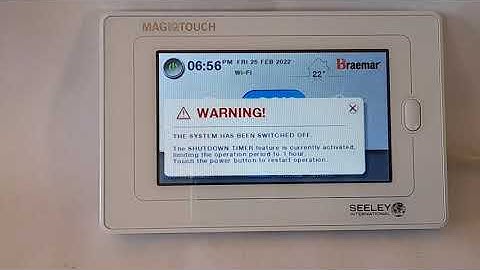 MagIQtouch Shutdown Timer