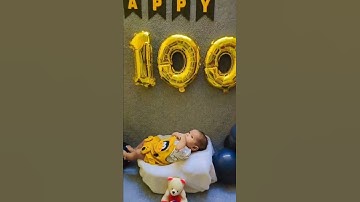 Thumbnail of Baby Ashvik's 100 Days Celebration Video #Celebration #happy #cutebaby # Viralbaby #baby_ashvik_