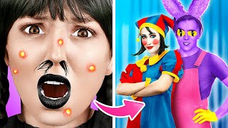 The Amazing Digital Circus in Real Life! Extreme Makeover From Weirdo to College Queen!