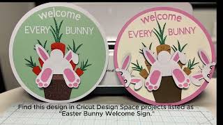 Easter Bunny Welcome Sign