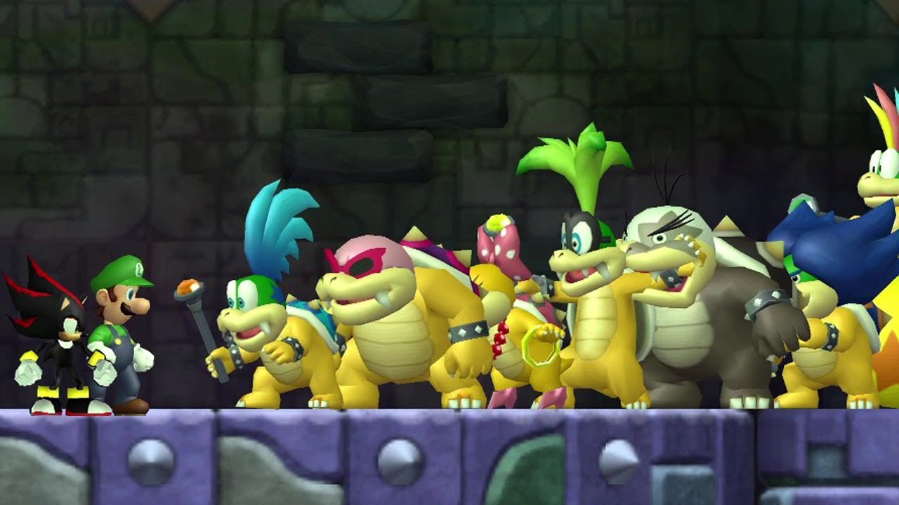 Can Luigi & Shadow Beat All Koopalings At Once in New Super Mario Bros. Wii?