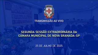 2ª Sessão Extraordinária da Câmara Municipal de Nova Granada-SP
