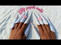 🐨DIY paper nails 💅🩷🤍 a white paper nails 💅🌷🌟💦#papercraft