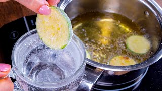 You fry zucchini in the wrong way! Soak them first in carbonated water
