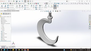 ☑️How to make a Simple Hook in Solidworks