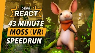 Moss (VR) Developers React to 43 Minute Speedrun