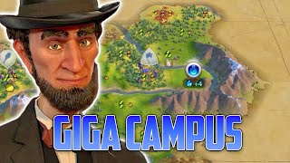The Giga Campus Start Location - Civ 6 - Abraham Lincoln