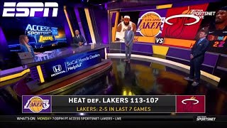 Spectrum Sportsnet Full Episode LA Lakers furious late comeback falls short against Miami Heat