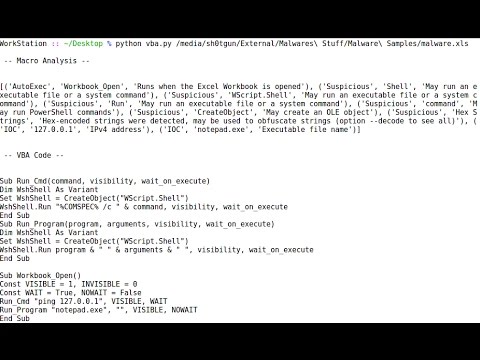 Analyze Macro Code from Malicious Documents - YouTube