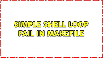Simple shell loop fail in Makefile