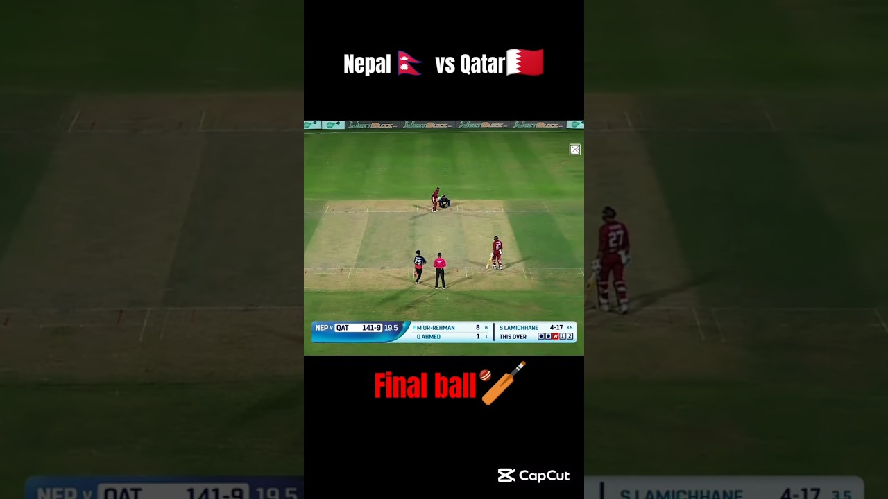 Mini Hurtattack || Nepal🇳🇵Vs Qatar🇧🇭 |  Last Ball🏏 winning Moments | 