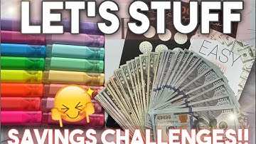 CASH STUFFING SAVINGS CHALLENGES 2022! LARGE SAVINGS CHALLENGE STUFFING! EASY CHALLENGES 2022!