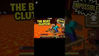 Minecraft lava boat clutch in MCPE☠️ #minecraft #clutch