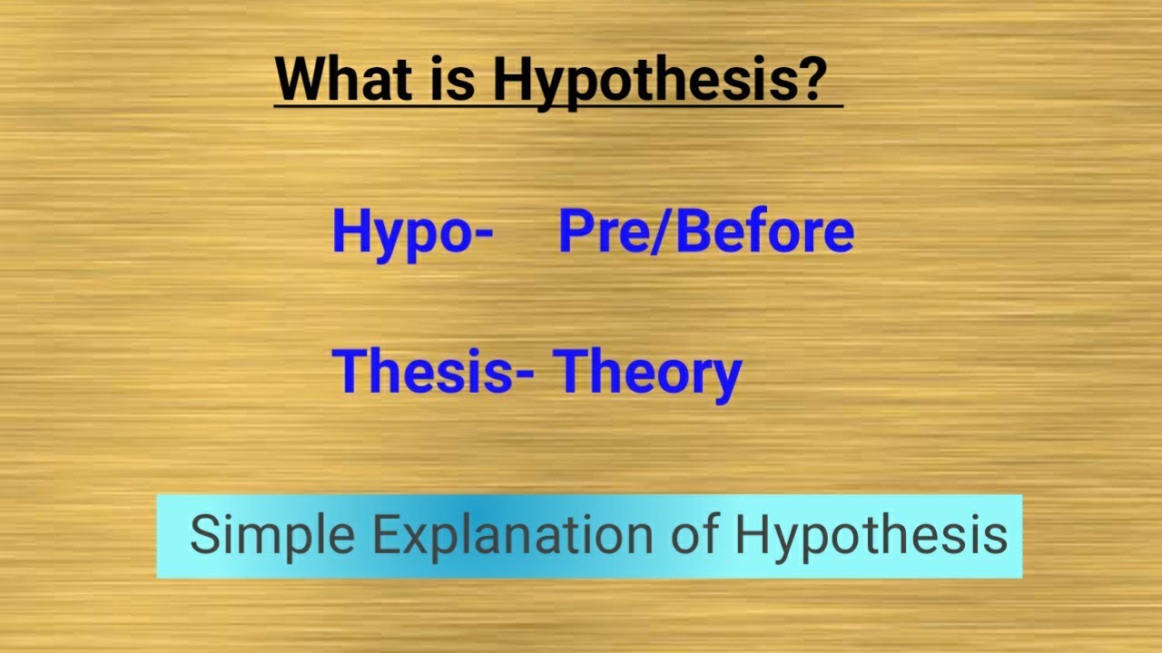 hypothesis kya hai