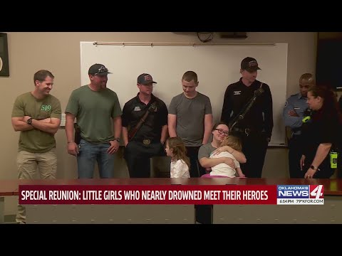 Special reunion: little girls who nearly drowned meet their heroes