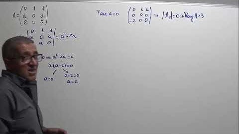 Como calcular el rango de una matriz con parámetro