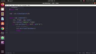 code python to launch videocam