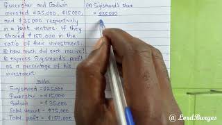 Mathematics lesson 176. (Ratio and proportion - Financial partnership)