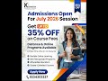 Admissions Open July 2026! Get Up To 35% OFF On Online & Distance Courses #careergrowth
