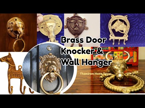 Knocker for the Front Door | Brass Wall Hanger | Elephant Door Knocker | Brass Home