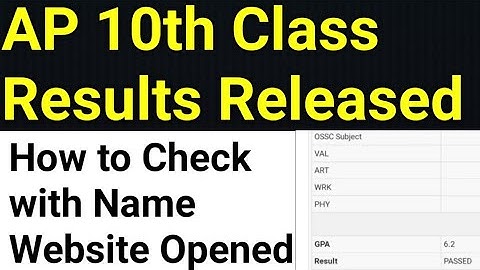 How to Check AP 10th Results 2021