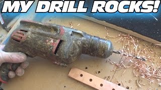 MY DRILL IS AWESOME... Drilling Through 7 Copper Pilot Holes | Custom 12v Car Audio Battery Busbars