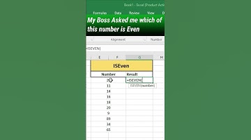 Iseven Function in excel || ISEVEN formula in excel #shorts #excel