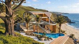 Building a Dream Cliffside Beach House | Stunning Luxury Oceanfront Villa Timelapse