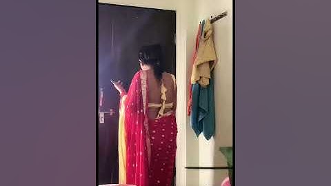 how to wear a red saree outlook tutorial #bigolive #tango #tango