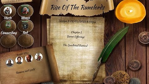 Rise Of The Runelords Session 1 Chapter 1 Burnt Offerings