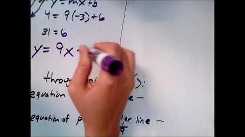 Writing equations of lines parallel and perpendicular to a given line through a point