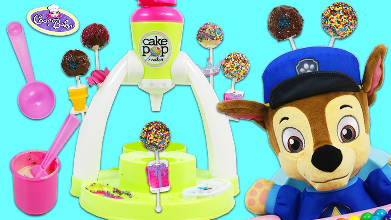 Helping Paw Patrol Chase Make Cake Pop Desserts!