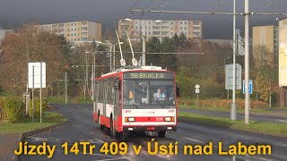 Fotojízda trolejbusu Škoda 14Tr08/06 409 v Ústí nad Labem, 19.11.2023 | 8K HDR