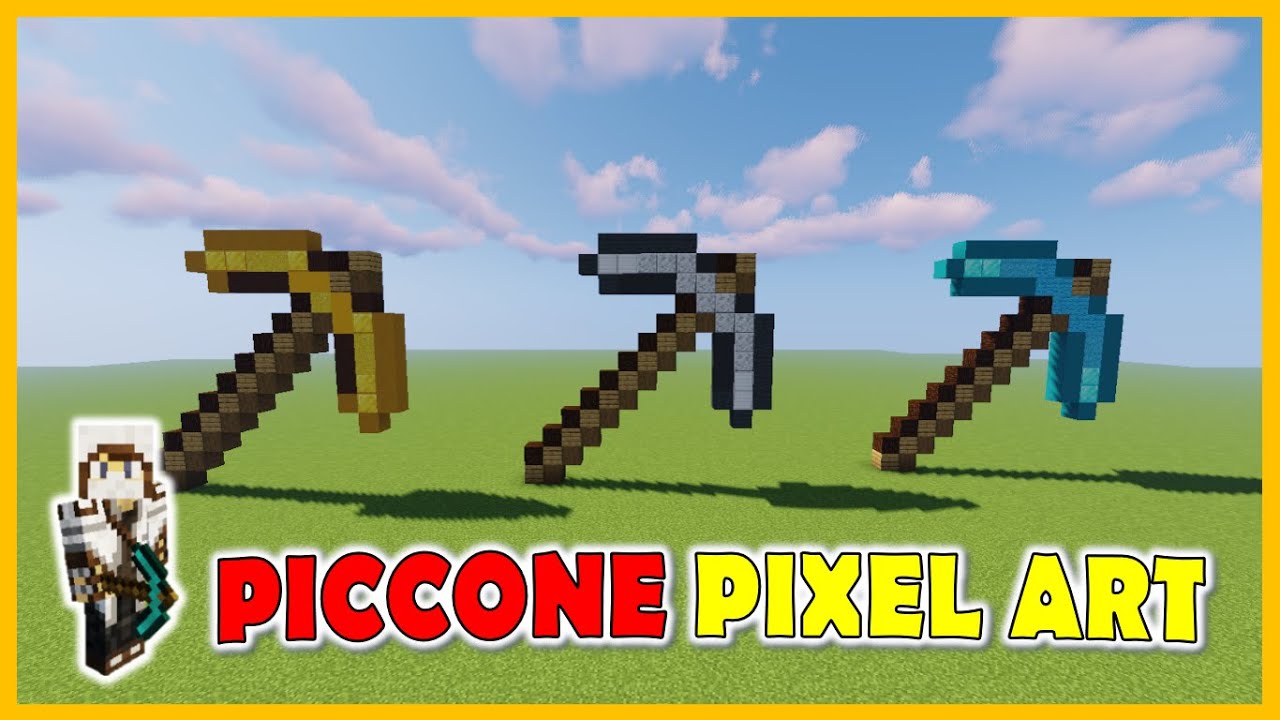 Come fare le PIXEL ART del PICCONE- Minecraft Tutorial ITA 