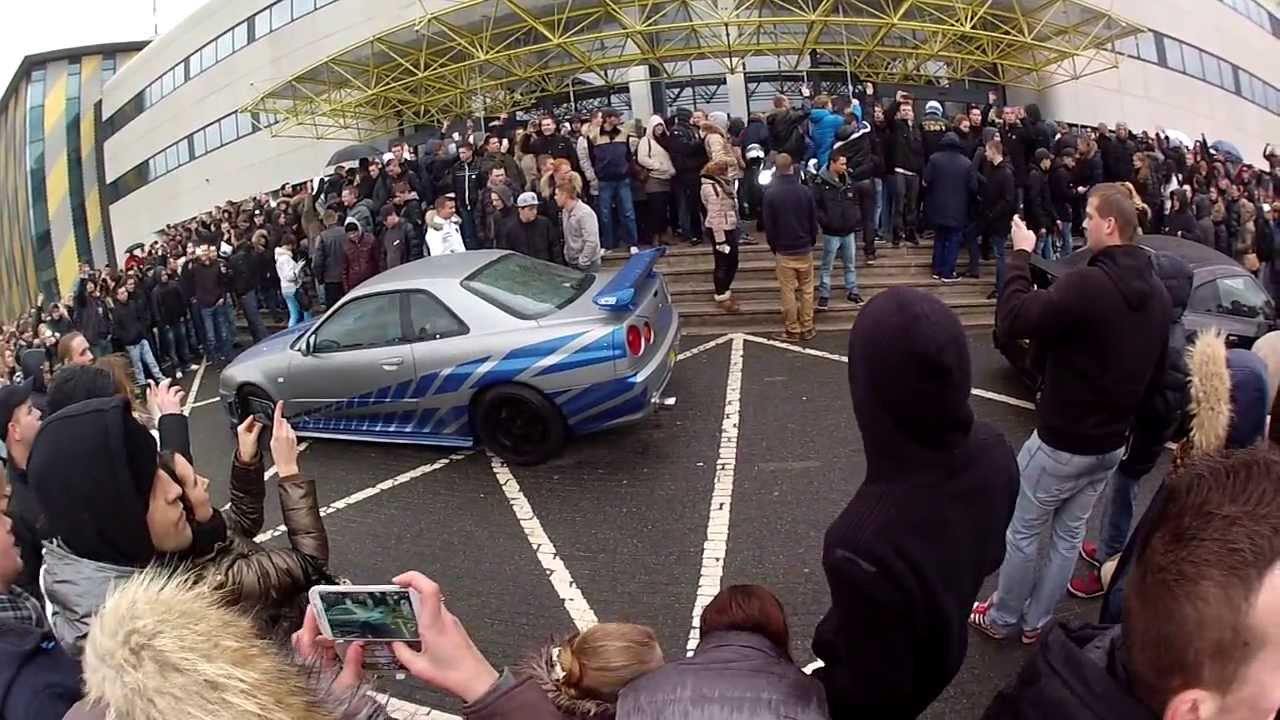 Paul Walker Memorial Nieuwegein Engine revving and burnouts YouTube