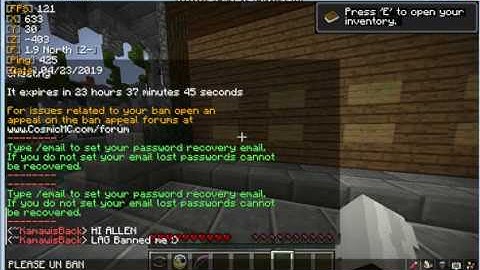 AllenCC Banned me again reason lag :)