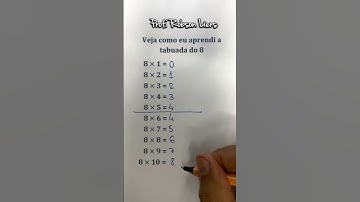 TABUADA DO 8 FÁCIL - Prof Robson Liers