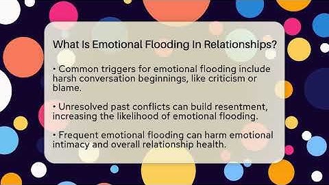 What Is Emotional Flooding In Relationships? - The Personal Growth Path