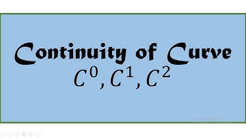Continuity Criteria for Curves | Bezier Curve continuity upto second order C2 | BIT Durg