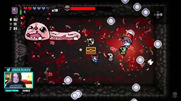 The Binding of Issac: Rebirth Lazarus vs. Satan Win - First Try at Satan