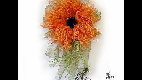Trendy Tree Orange Poly Burlap Flower Tutorial
