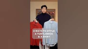4 Ways to Style a Shirt and Turtleneck. || Menswear tips || Winter Ooutfit🕵️‍♂️