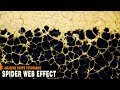 How To Spider Web Effect - Fluid Art Acrylic with Silicone Glue Floetrol