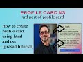 #3 | How to create Profile Card |#prasadtutorial #tonystark #Htmlandcss