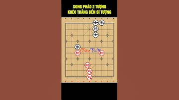 Cờ tàn thực chiến | SONG PHÁO 2 TƯỢNG KHÉO THẮNG BỀN SĨ TƯỢNG #cotuongthuvi #cotanthucchien #shorts