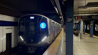 IND 6th Ave Line B D Express and E F M Local Trains Broadway-Lafayette Street