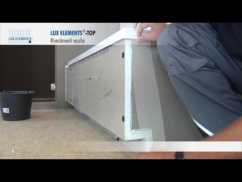 Montaggio LUX ELEMENTS: pannello di costruzione ELEMENT come rivestimento per  parete su muratura 