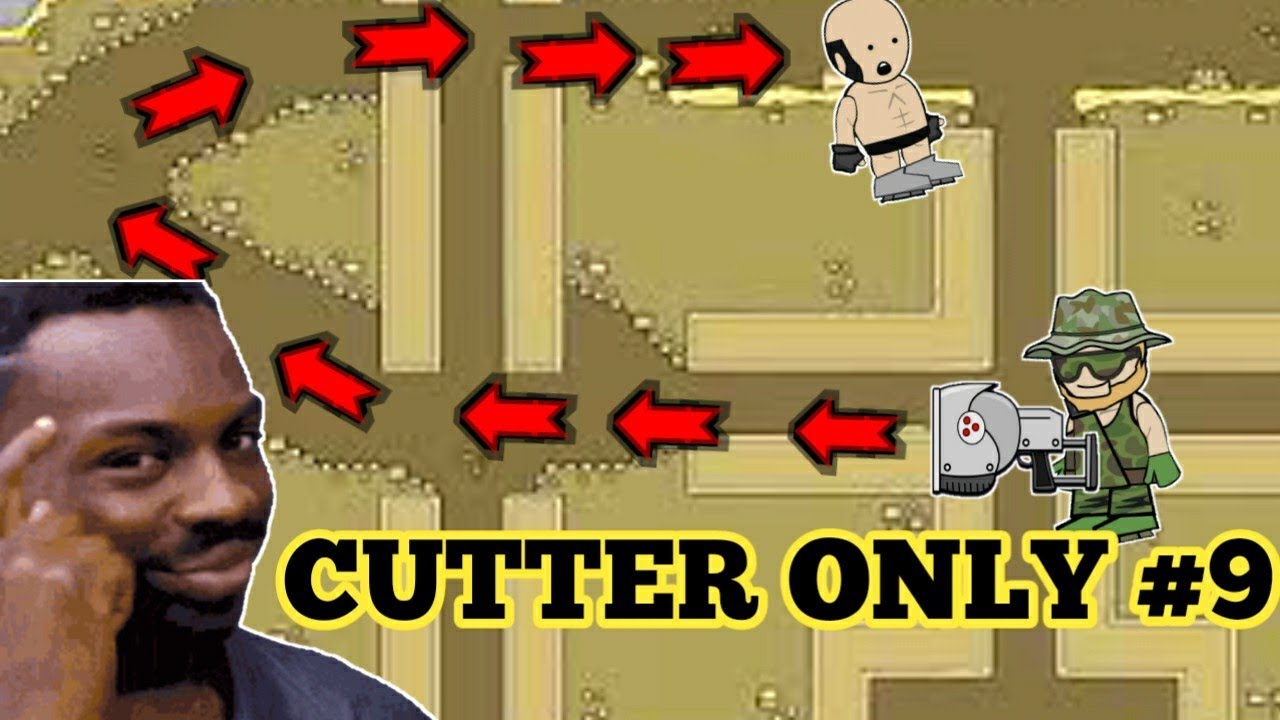 BIG BRAIN GAMEPLAY | CUTTER ONLY #9 IN MINI MILITIA !!