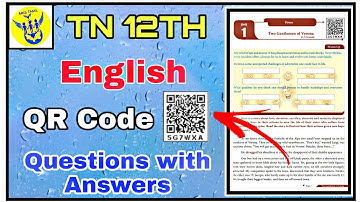 12th English QR Code Questions with Answers | Way To Success Guide , MKS TAMIL FRIENDS